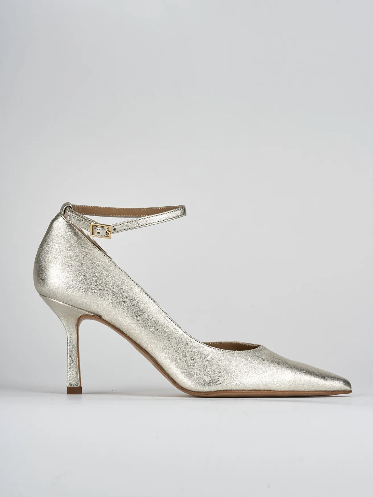 Décolleté tacco 7cm pelle oro