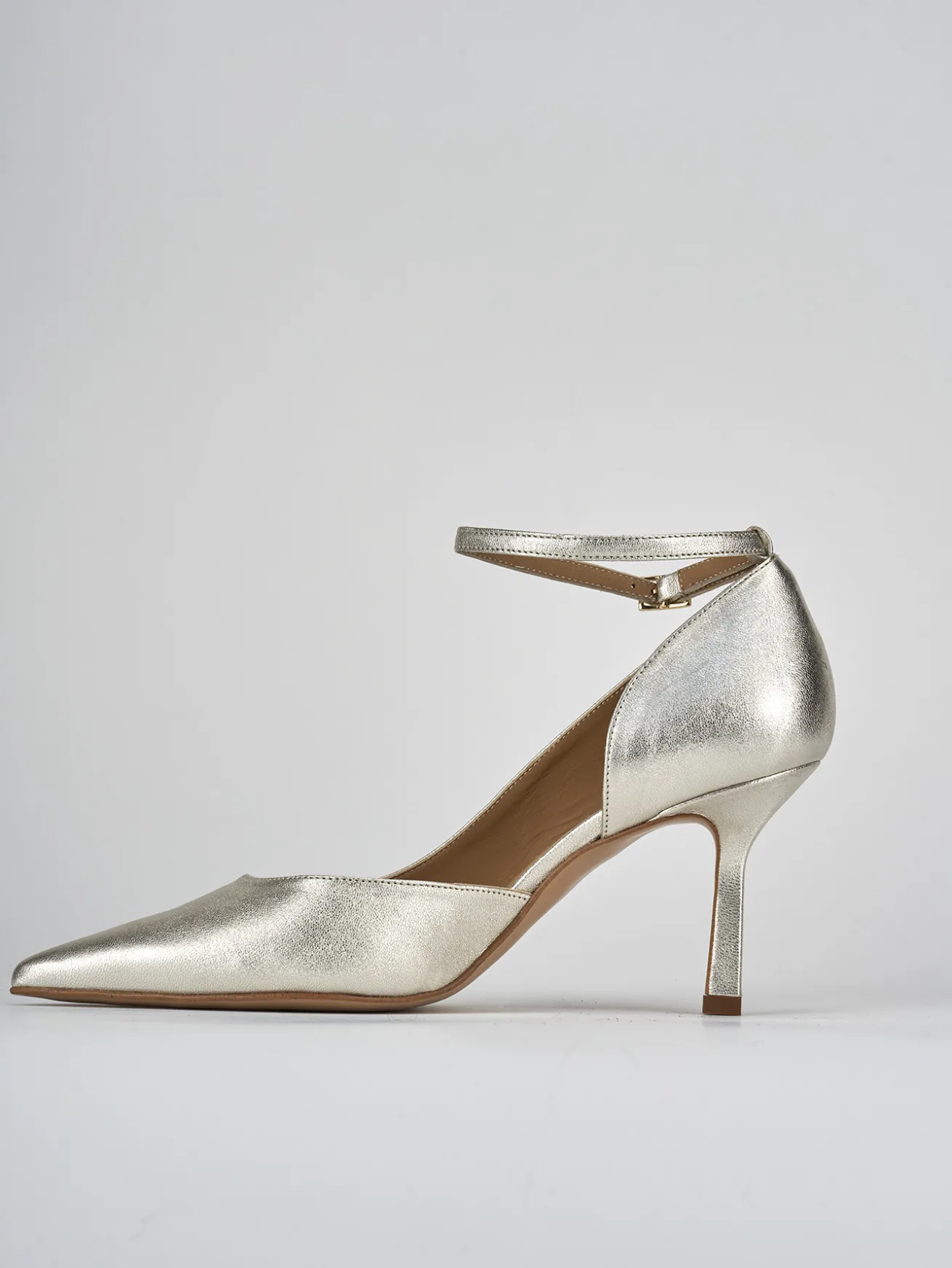 Décolleté tacco 7cm pelle oro