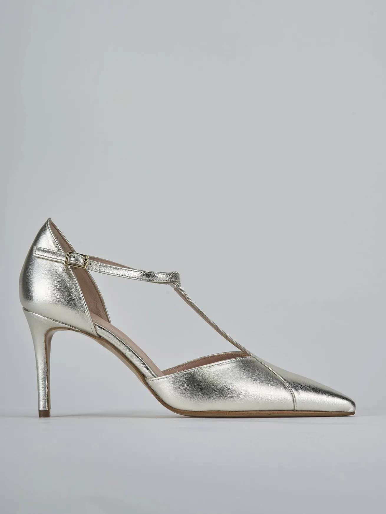 Décolleté tacco 7cm pelle oro