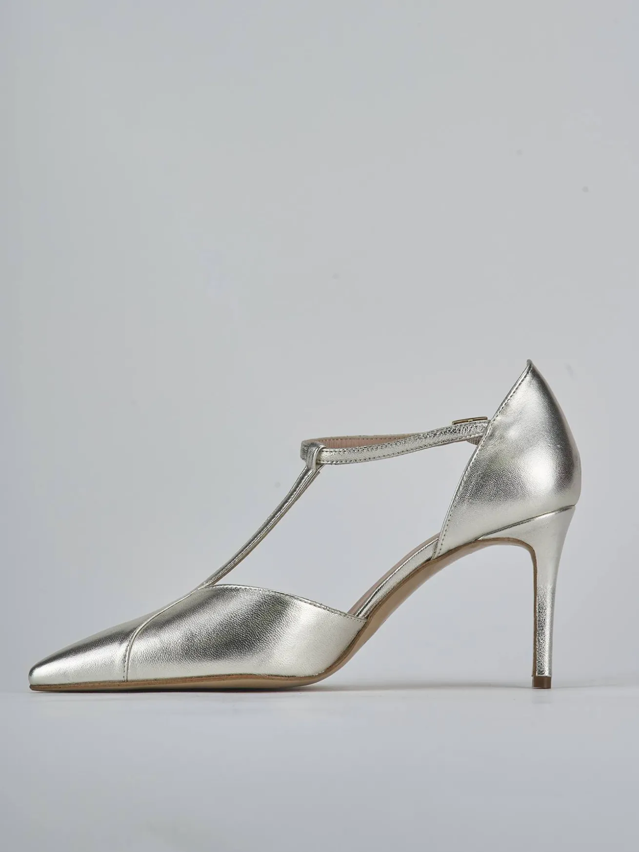 Décolleté tacco 7cm pelle oro