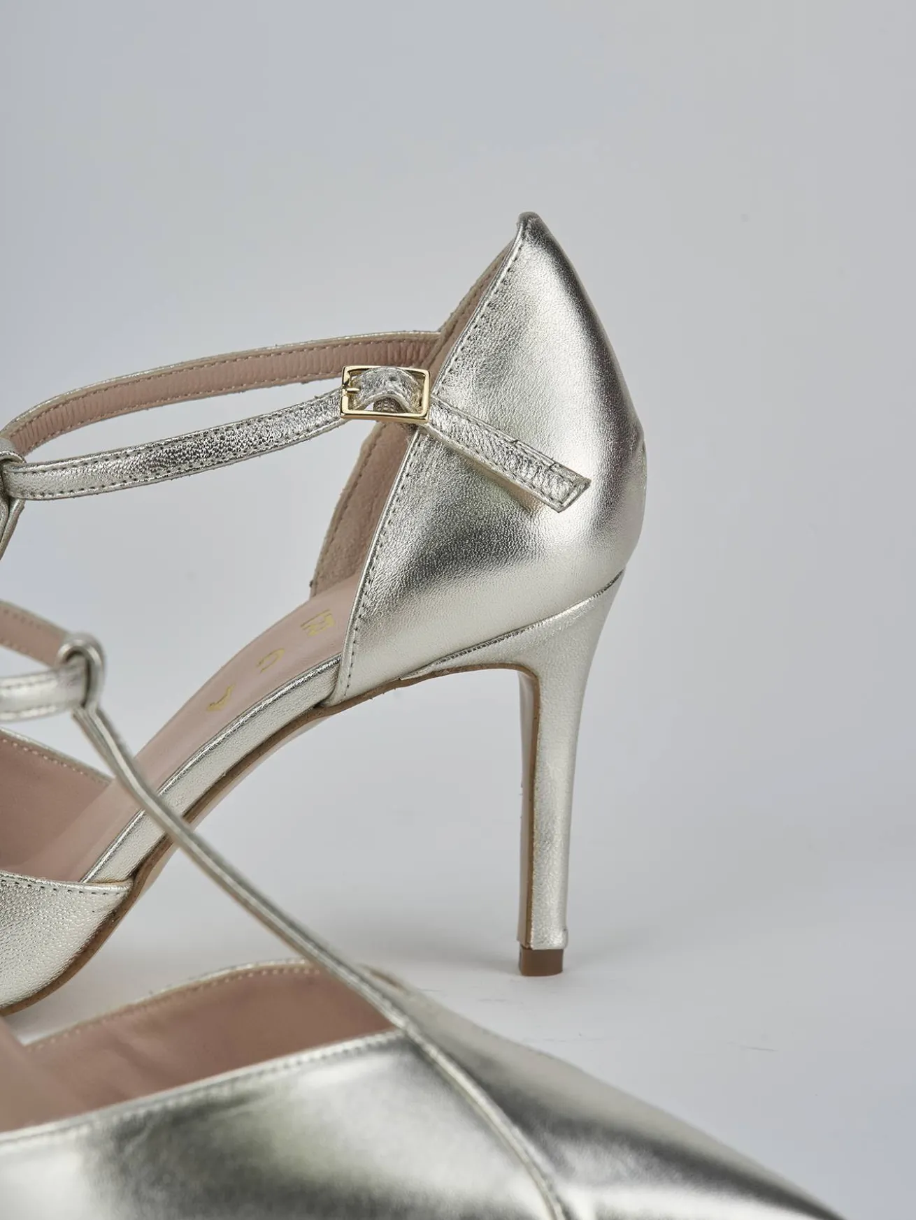 Décolleté tacco 7cm pelle oro