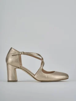 Décolleté tacco 7cm pelle oro