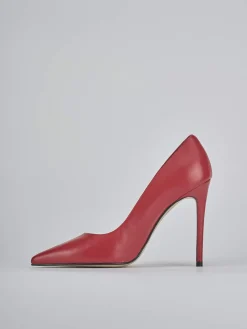 Décolleté tacco 10cm pelle rosso
