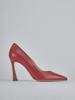 Décolleté tacco 9cm pelle rosso