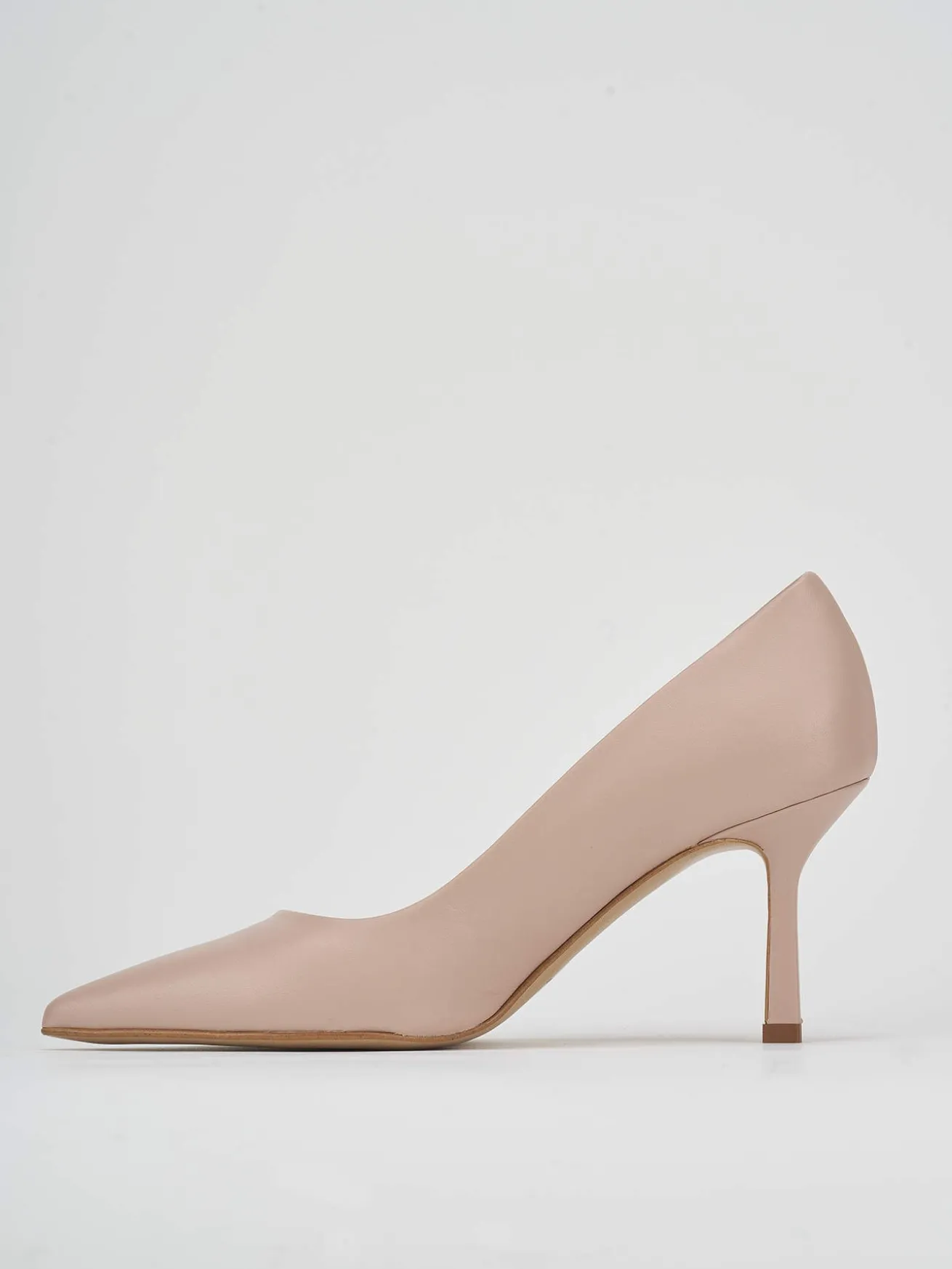 Décolleté tacco 7cm pelle rosa