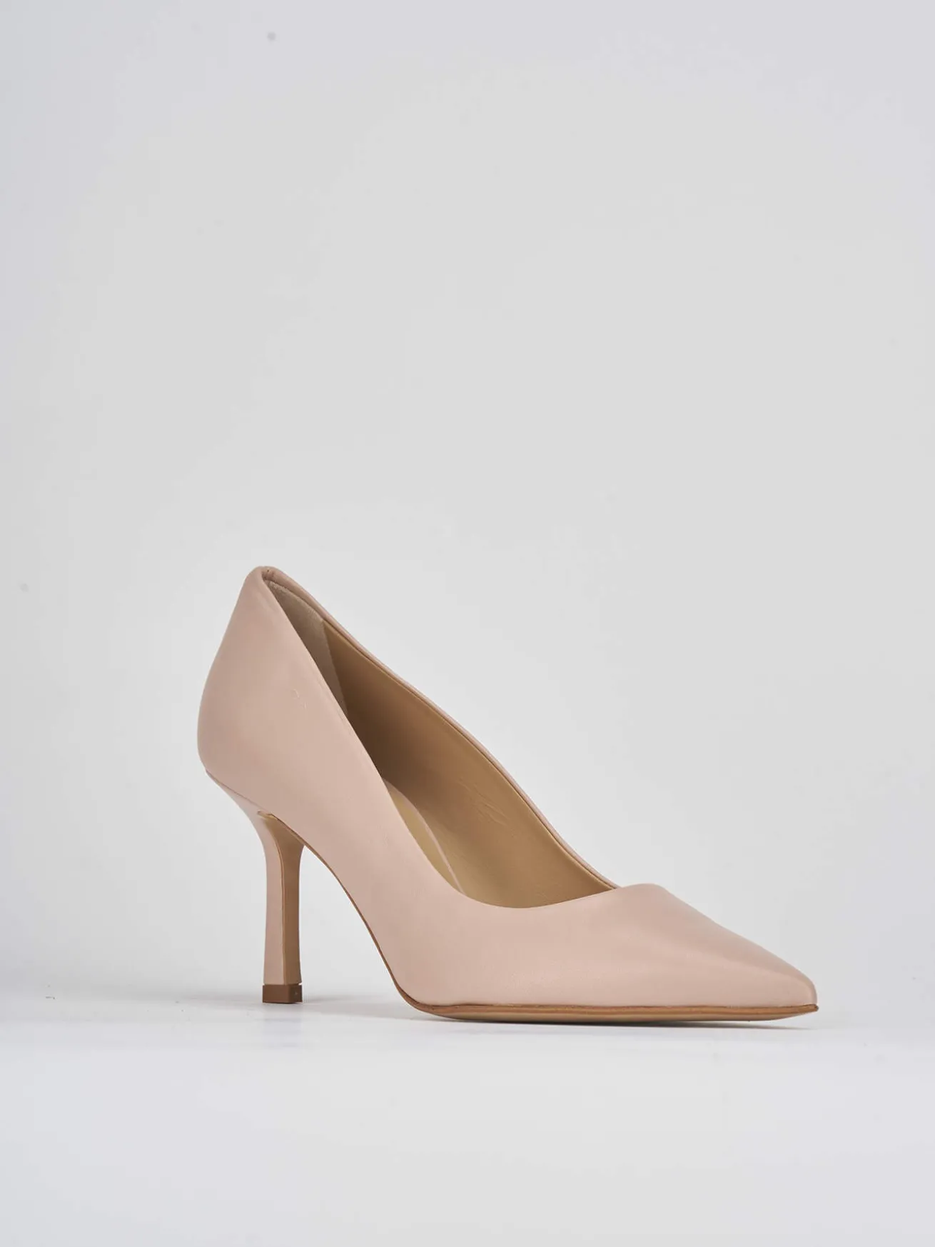 Décolleté tacco 7cm pelle rosa