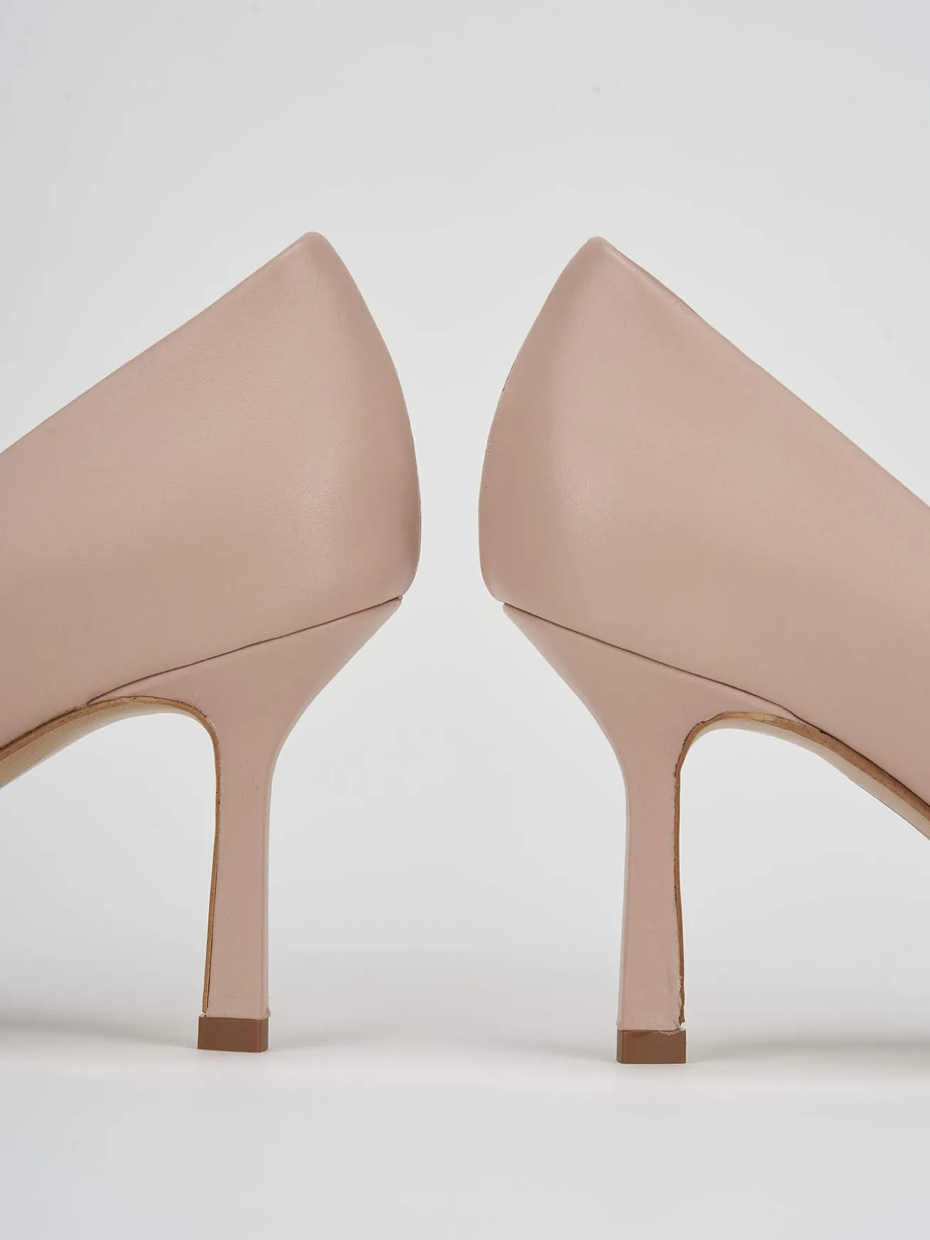 Décolleté tacco 7cm pelle rosa