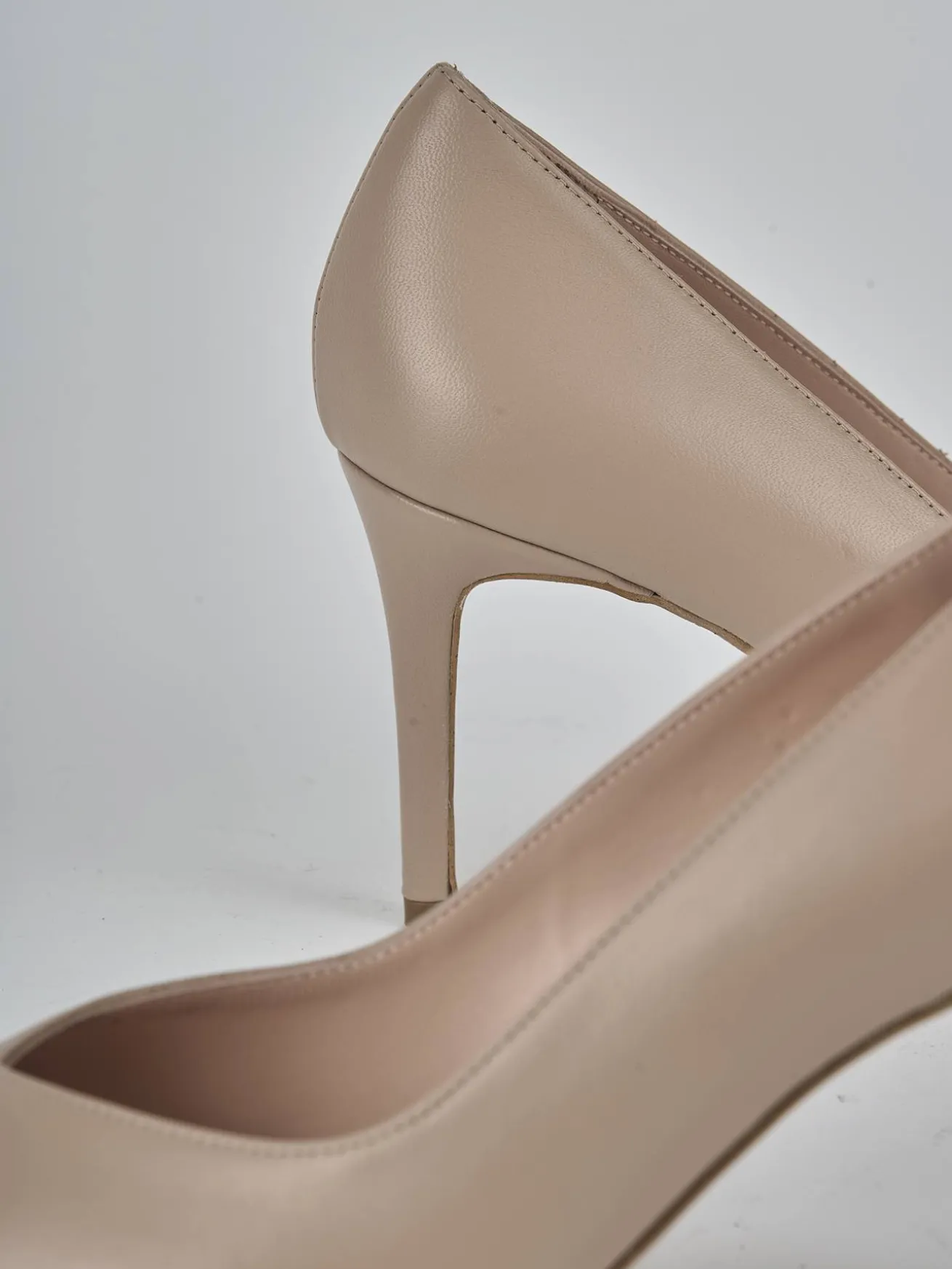 Décolleté tacco 7cm pelle rosa