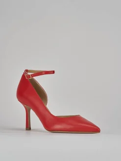 Décolleté tacco 7cm pelle rosso