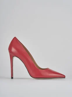 Décolleté tacco 10cm pelle rosso
