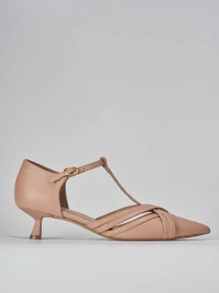 Décolleté tacco 5cm pelle rosa