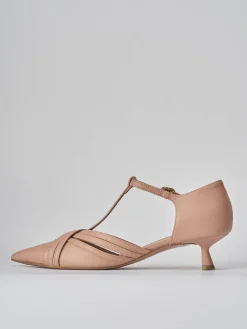 Décolleté tacco 5cm pelle rosa