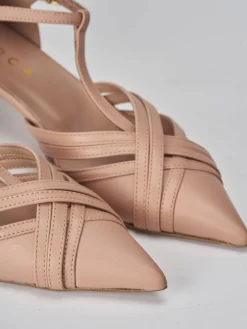 Décolleté tacco 5cm pelle rosa