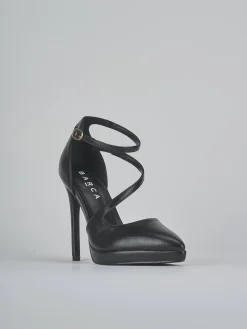 Décolleté tacco 10cm pelle sostenibile nero