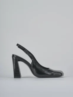 Décolleté tacco 9cm pelle sostenibile nero