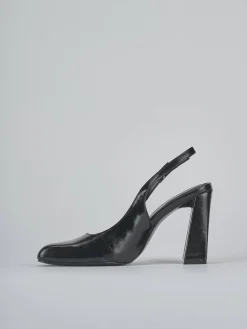 Décolleté tacco 9cm pelle sostenibile nero