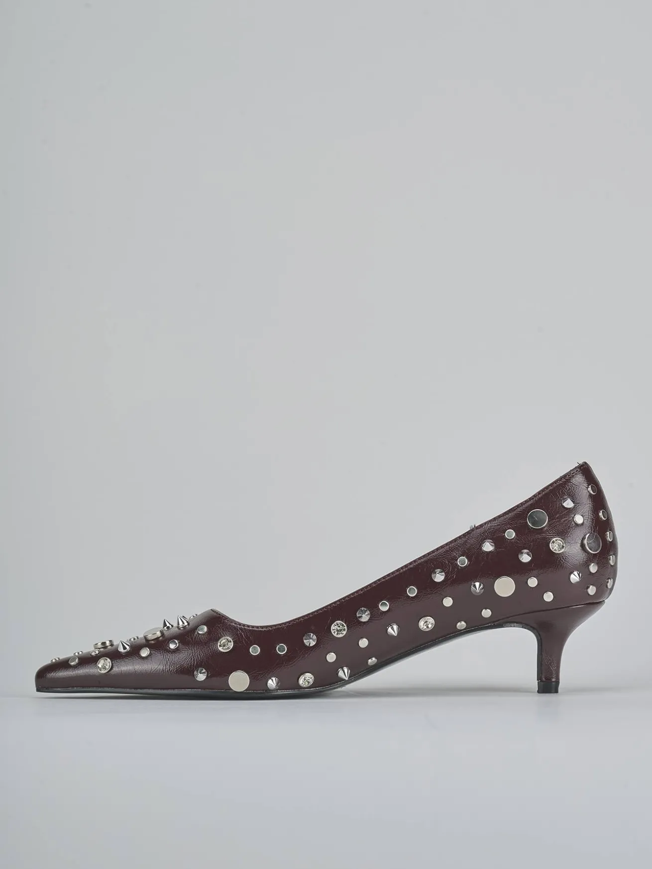 Décolleté tacco 4cm pelle sostenibile bordo'