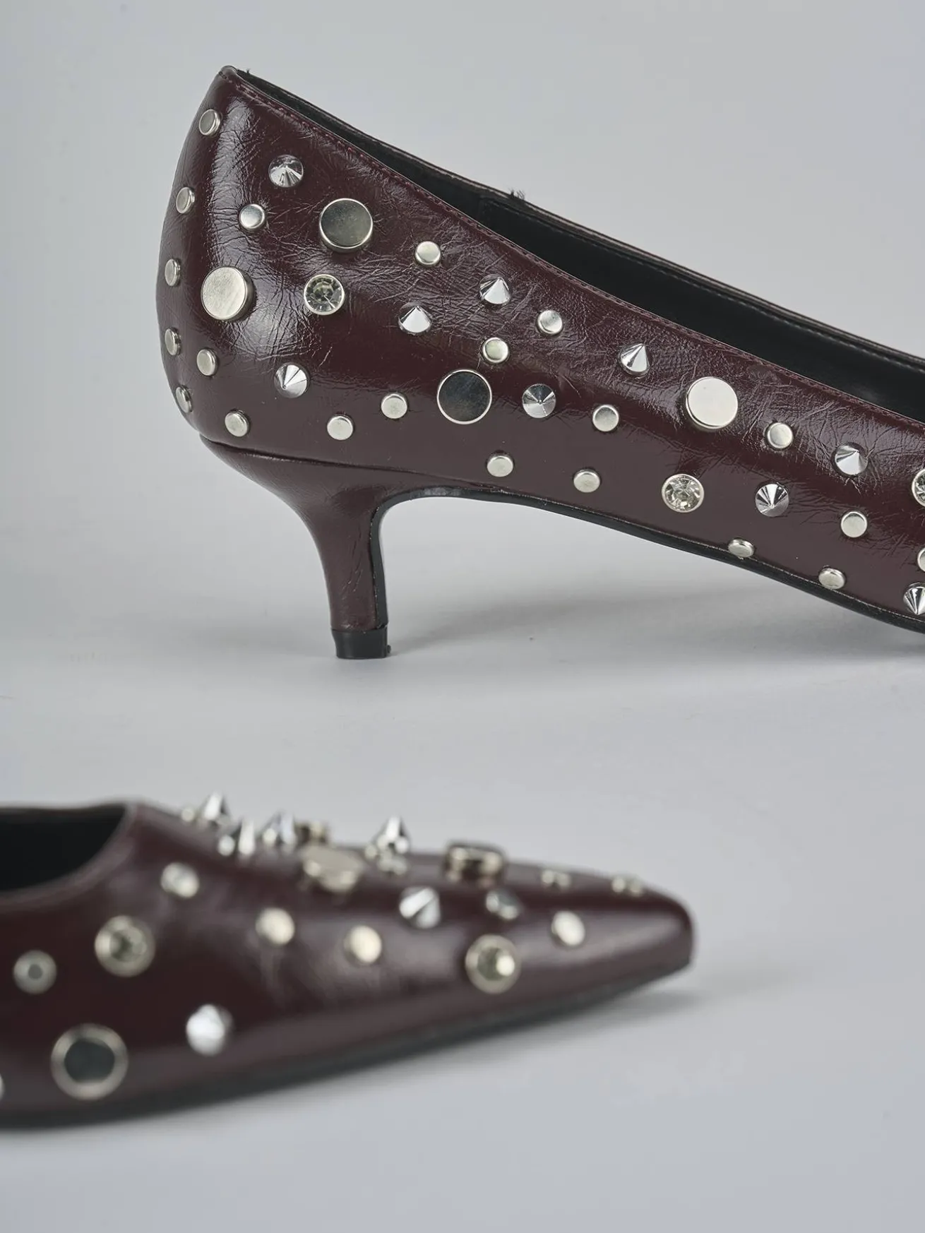 Décolleté tacco 4cm pelle sostenibile bordo'