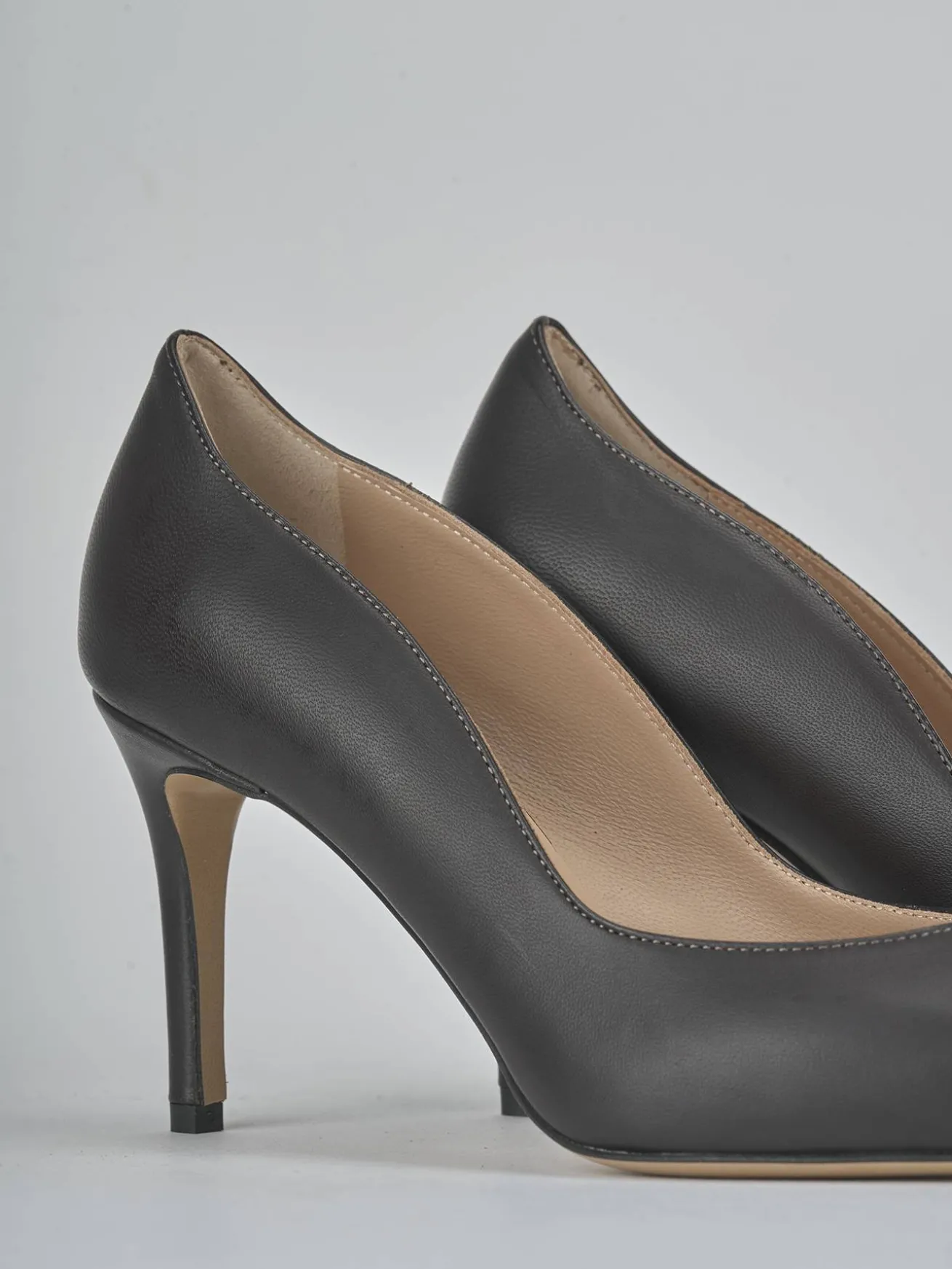 Décolleté tacco 7cm pelle testa