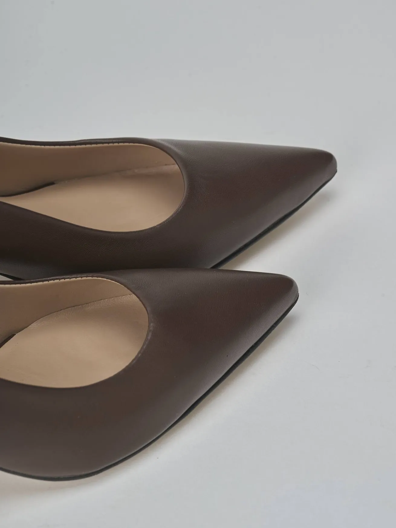 Décolleté tacco 5cm pelle testa