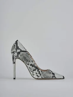 Décolleté tacco 10cm pitone beige