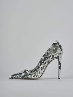 Décolleté tacco 10cm pitone beige