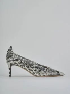 Décolleté tacco 5cm pitone beige