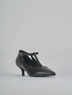 Décolleté tacco 4cm pitone nero