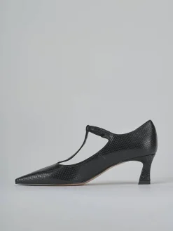 Décolleté tacco 6cm pitone nero