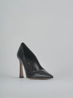 Décolleté tacco 9cm pitone nero