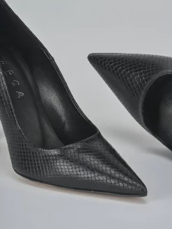 Décolleté tacco 9cm pitone nero