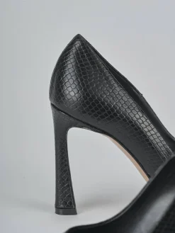 Décolleté tacco 9cm pitone nero