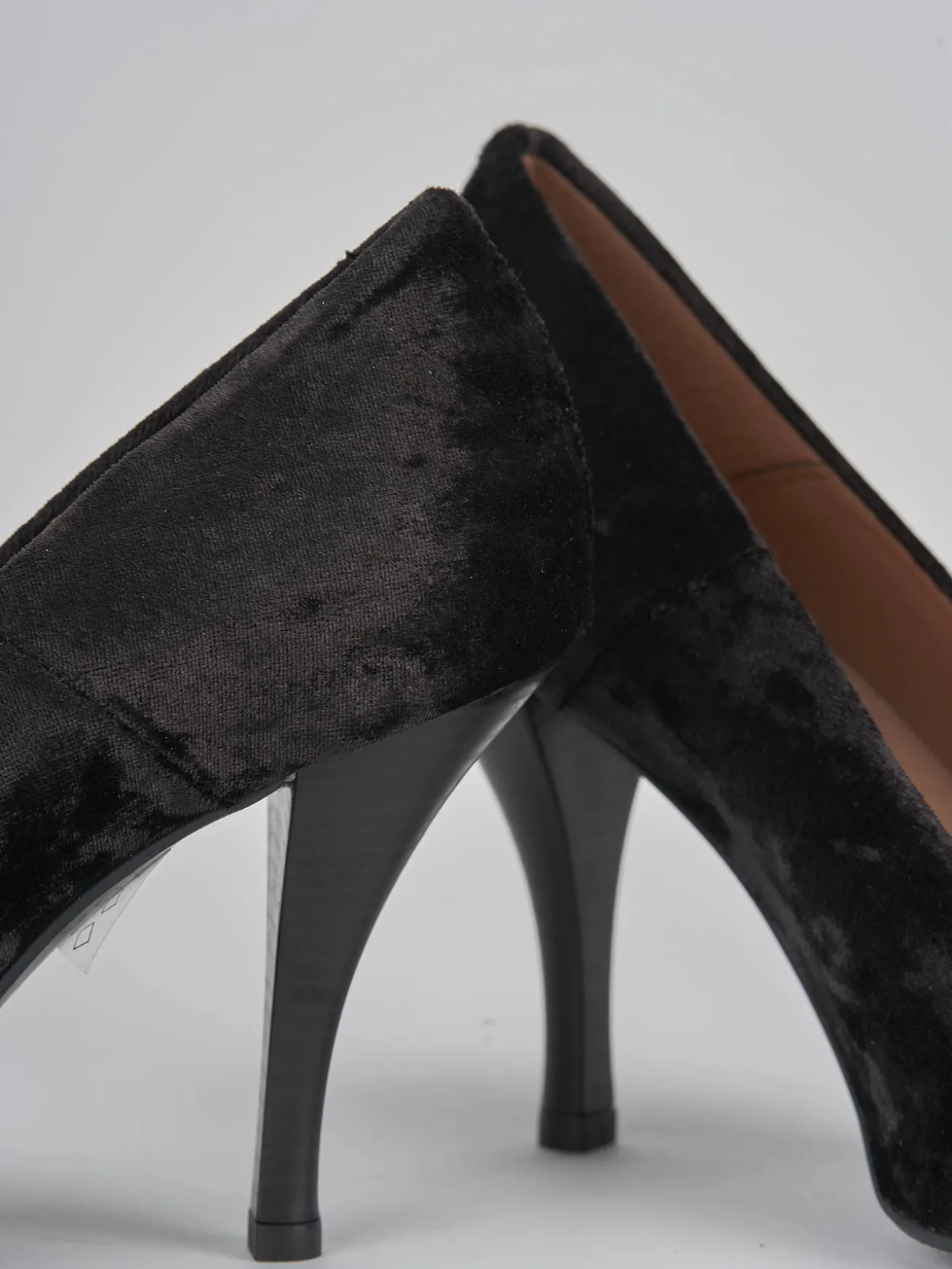 Décolleté tacco 9cm velluto nero