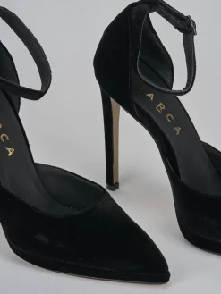 Décolleté tacco 11cm velluto nero