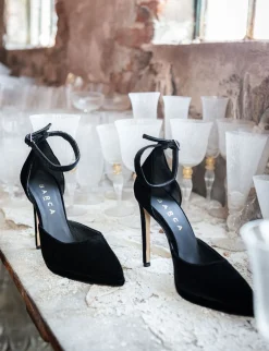 Décolleté tacco 11cm velluto nero