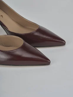 Décolleté tacco 7cm vernice bordo'