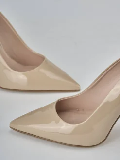 Décolleté tacco 10cm vernice beige