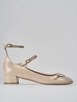 Décolleté tacco 3cm vernice beige