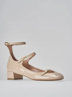 Décolleté tacco 3cm vernice beige