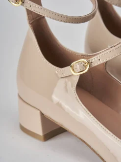 Décolleté tacco 3cm vernice beige