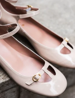 Décolleté tacco 3cm vernice beige