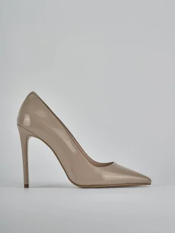 Décolleté tacco 10cm vernice beige