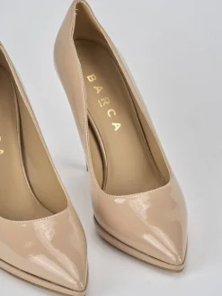 Décolleté tacco 11cm vernice beige