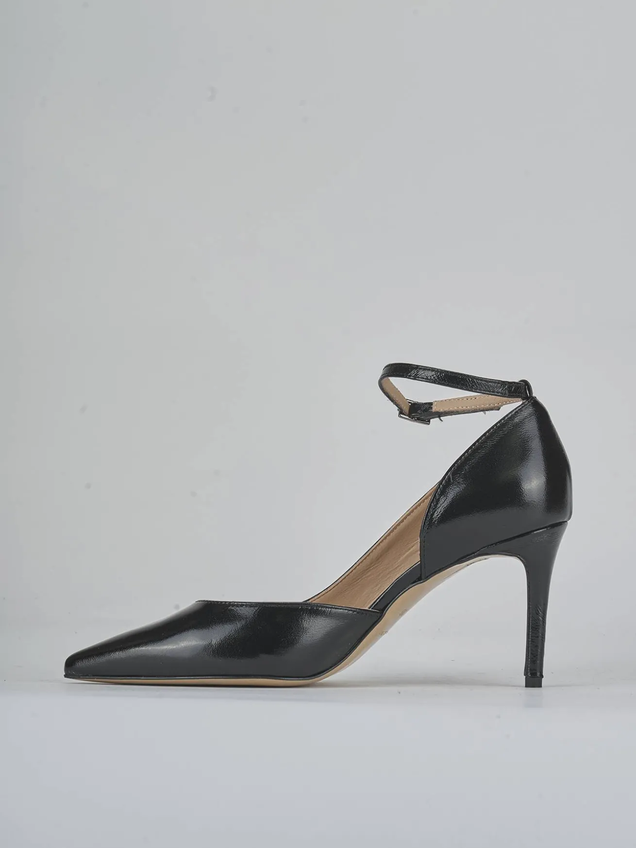 Décolleté tacco 7cm vernice nero