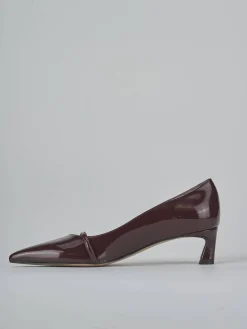 Décolleté tacco 5cm vernice bordo'