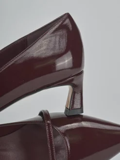 Décolleté tacco 5cm vernice bordo'