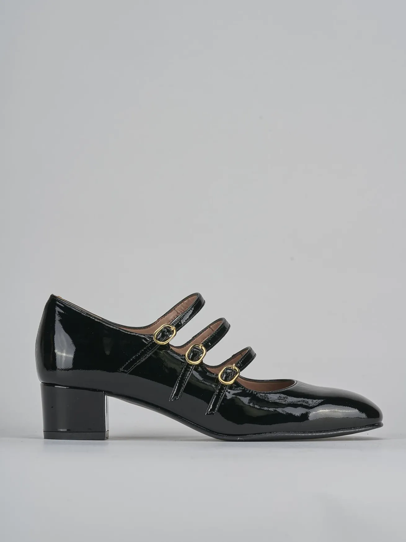 Décolleté tacco 4cm vernice nero