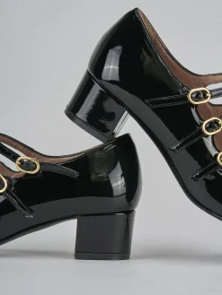 Décolleté tacco 4cm vernice nero