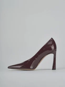 Décolleté tacco 9cm vernice bordo'