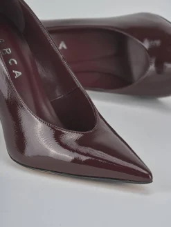 Décolleté tacco 9cm vernice bordo'